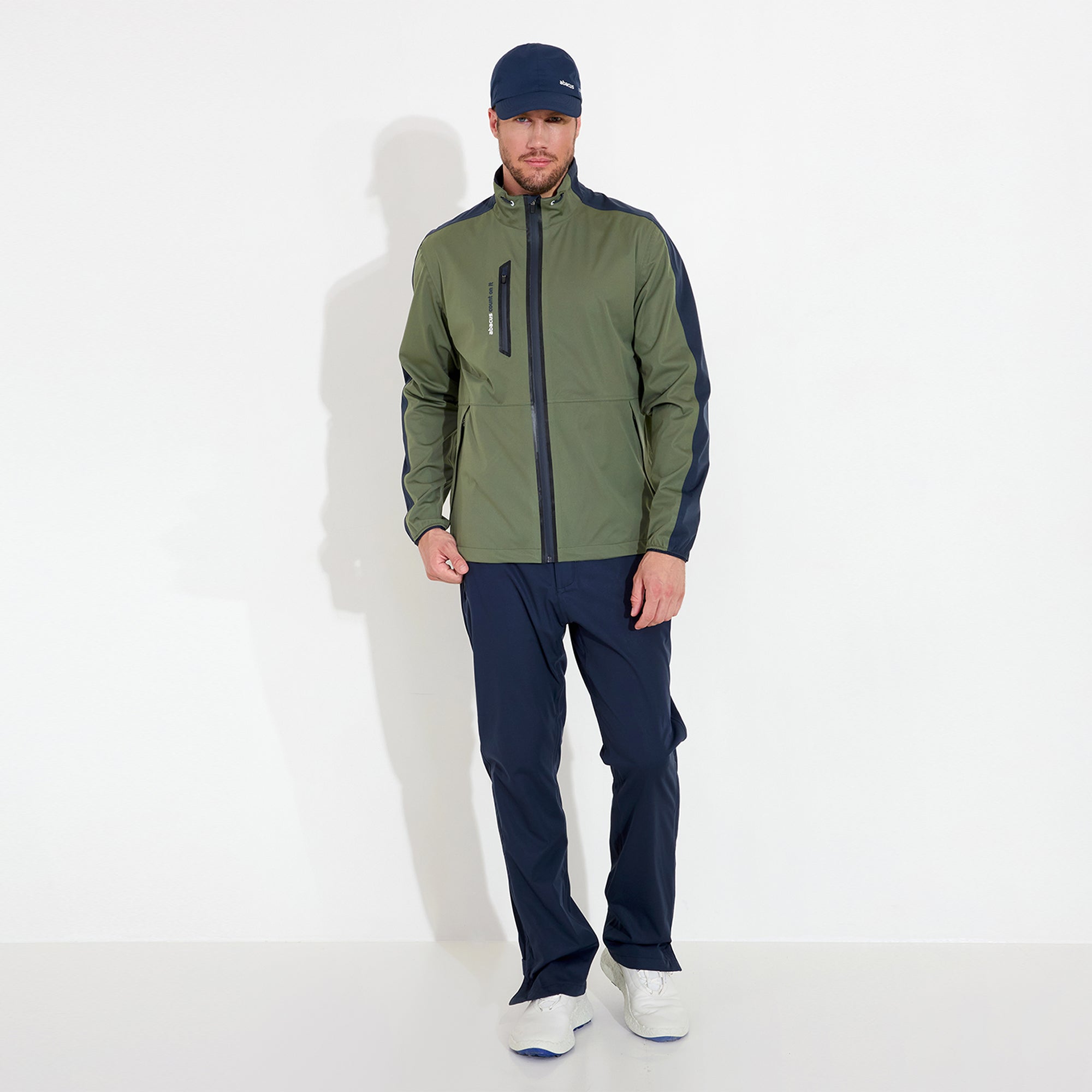 Men's Abacus Bounce Rain Jacket - White, Navy, and More – Abacus