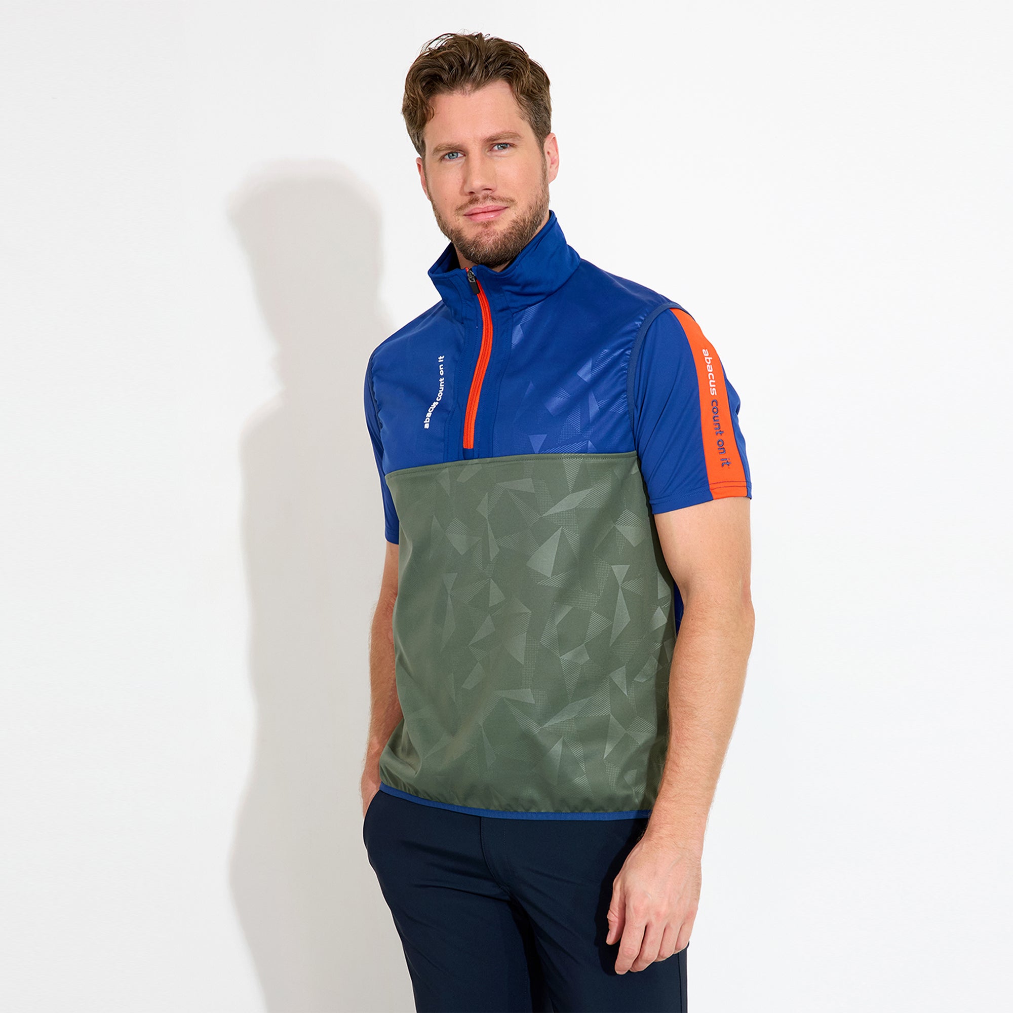 メンズウェア Masdagolf Golfickers M size Men's Gray Stage Quarter Zip - Macade Golf