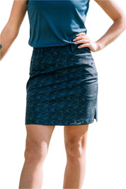 Women Elite Graphic Skort 17" (High Waist)- 4-Ways stretch